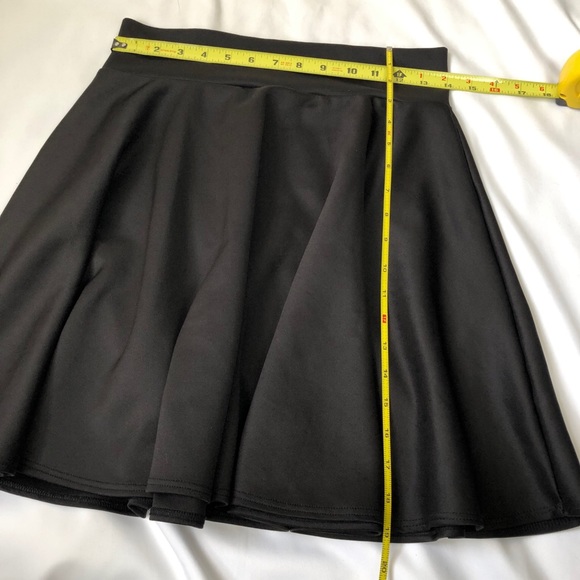 Johnny black stretchy flare skater shirt skirt L - Picture 2 of 4